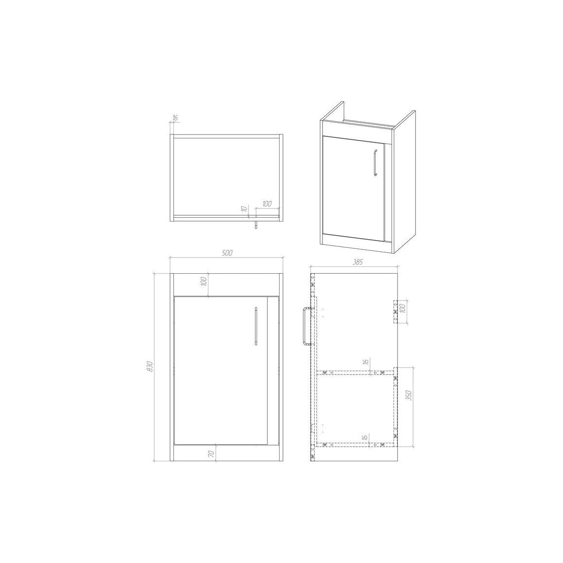 Delmar 510mm Floor Standing Unit Inc. Basin - Matt Sea Green