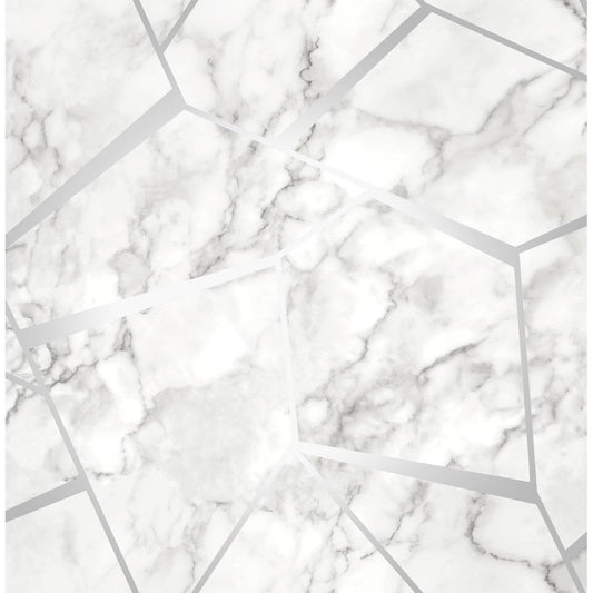 Fine Decor Marbles White Wallpaper (FD42263)