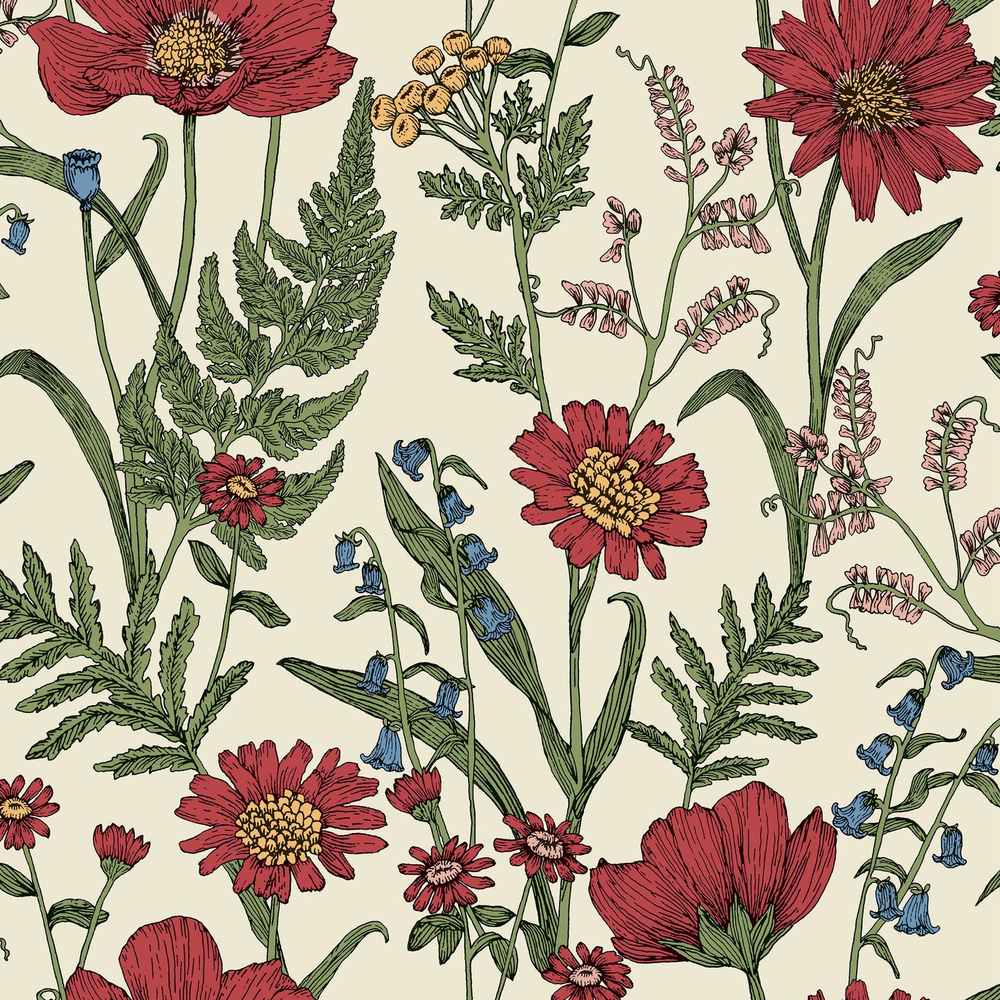 Fine Decor Wild Meadow Wallpaper