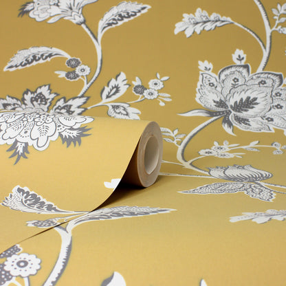 Papel pintado floral Juliette de decoración fina