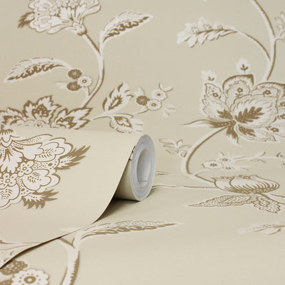 Papel pintado floral Juliette de decoración fina