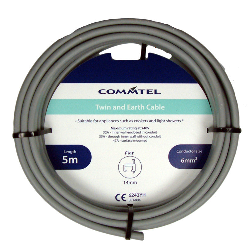 Câble Commtel Twin et Terre 5m 6mm