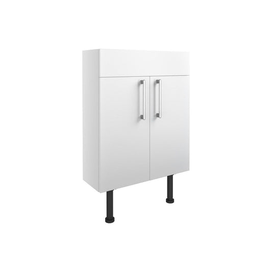 Mueble de lavabo Slim de cedro de 600 mm - Blanco brillante