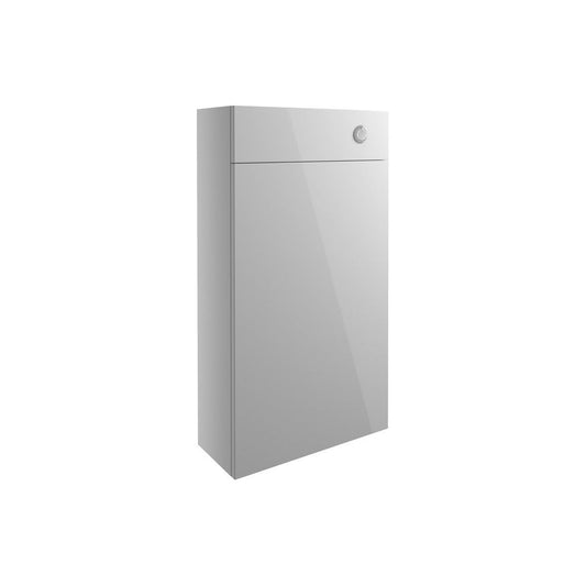 Cedar 500mm Slim WC Unit - Light Grey Gloss