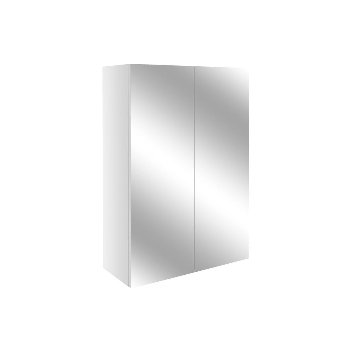 Cedar 500mm Mirrored Unit - White Gloss