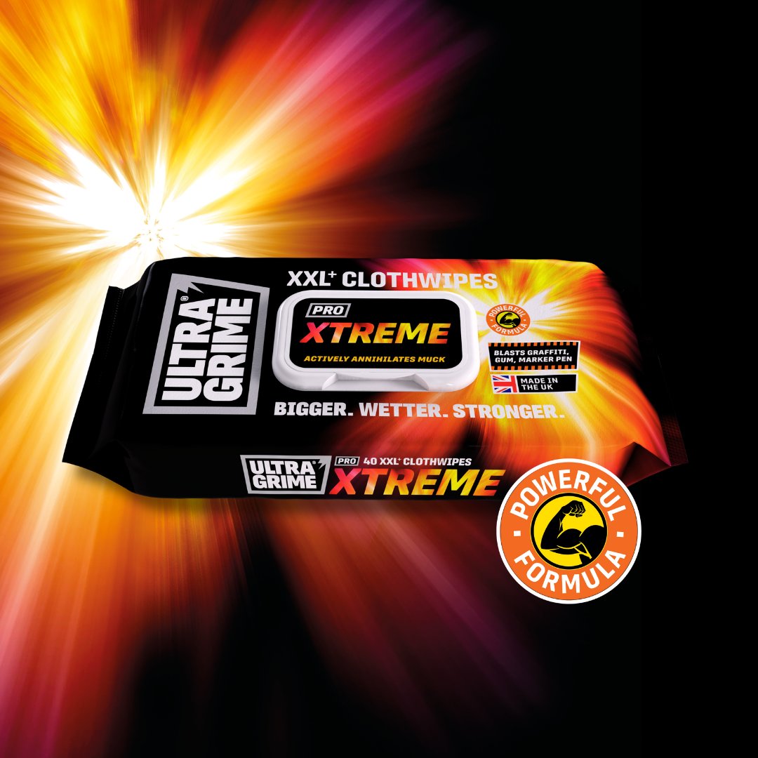 Ultragrime Pro Xtreme XXL Clothwipes Pack 40