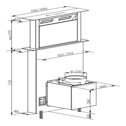 Haier 90cm Downdraft Extractor