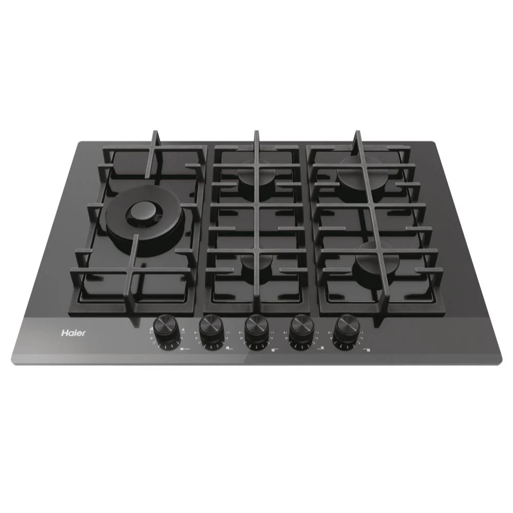 Haier 75cm 5 Burner Gas on Glass Hob