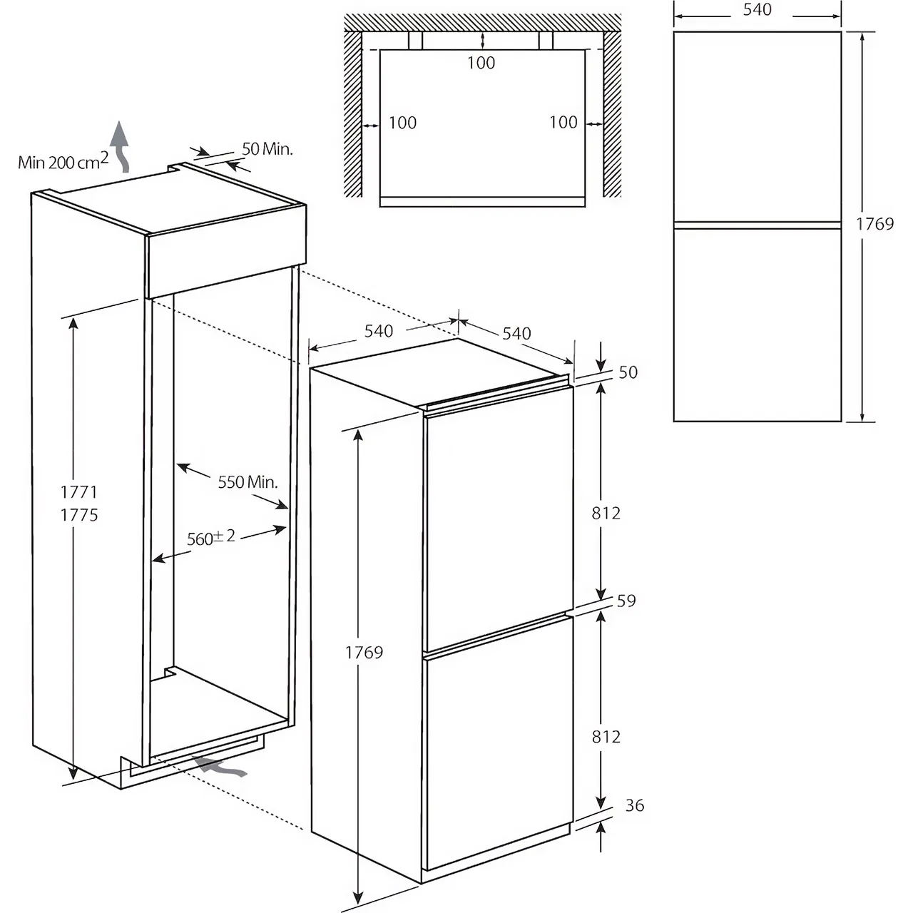 Haier 50/50 No Frost Fridge Freezer