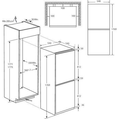 Haier 50/50 No Frost Fridge Freezer