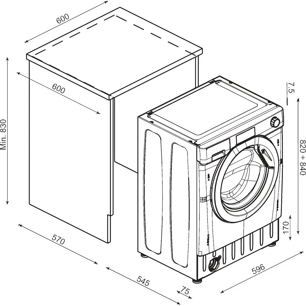 Haier 9Kg Fully Integrated Washing Machine