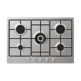 Iberna 75cm 5 Burner Gas Hob, Enamel Pan Supports