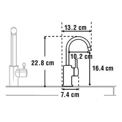 Grifo de agua caliente y tanque estándar InSinkErator FH3010 - Acero cepillado