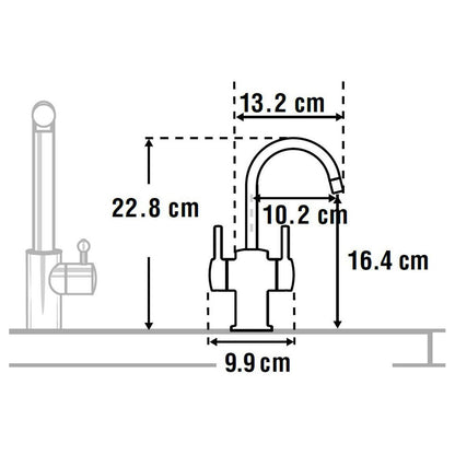 InSinkErator FHC3010 Mitigeur d'eau chaude/froide et réservoir standard - Acier brossé