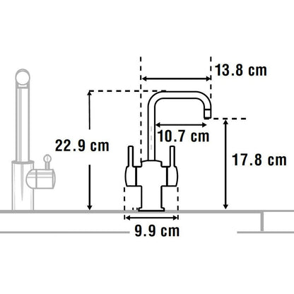 InSinkErator FHC3020 Hot/Cold Water Mixer Tap & Standard Tank - Brushed Steel