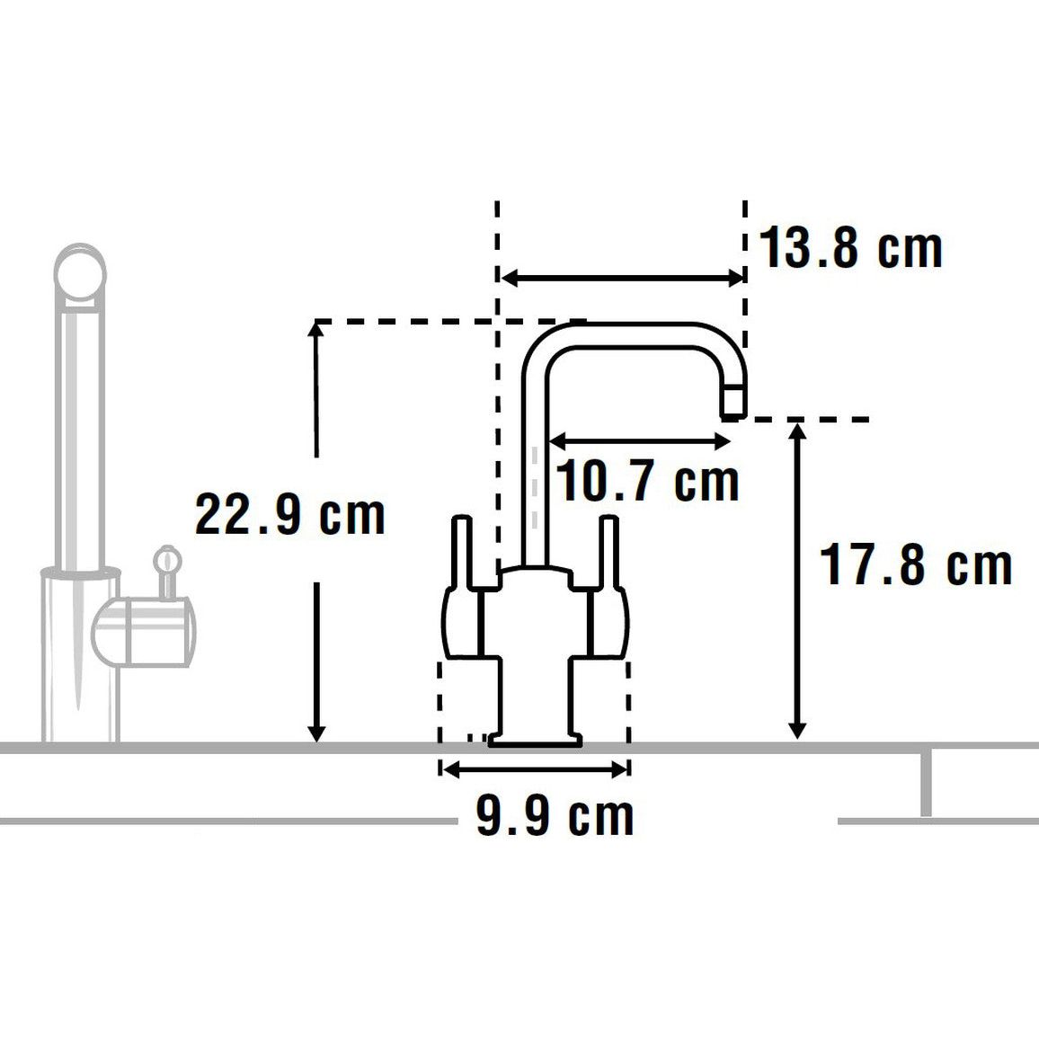 InSinkErator FHC3020 Mitigeur d'eau chaude/froide et réservoir standard - Nickel poli