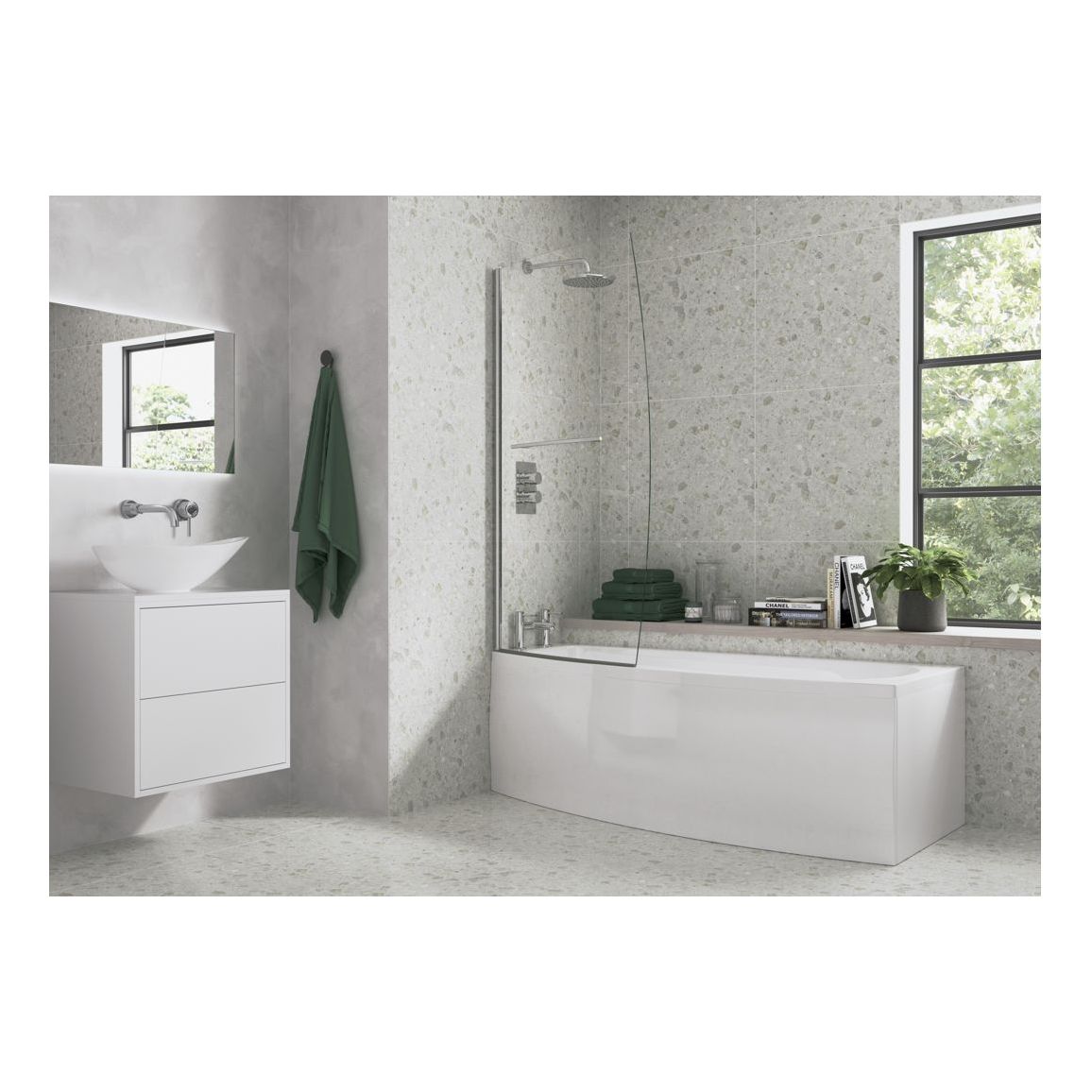 Bedwell Space Saving 1700x740x560mm 0TH Baignoire avec pieds (RH)