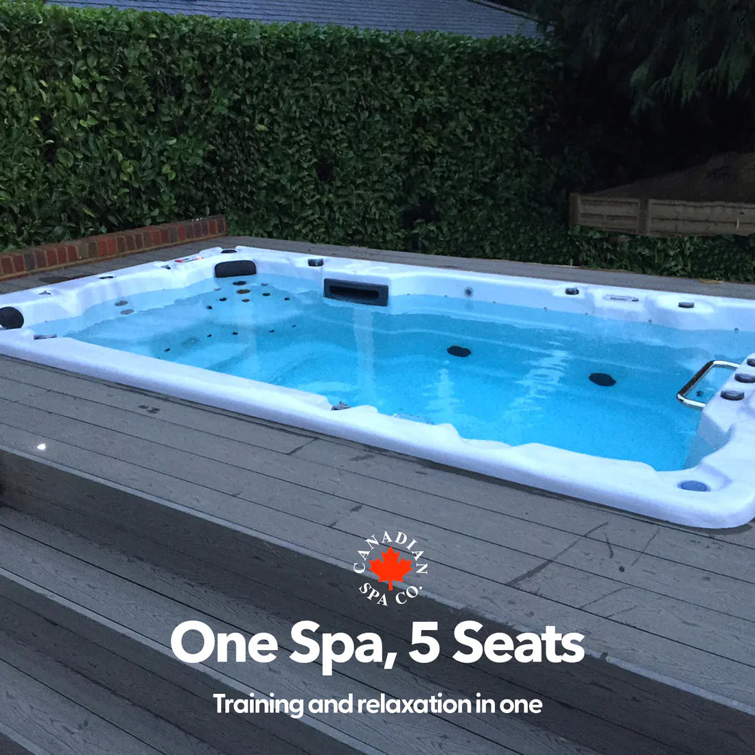 Canadian Spa 13ft Swim Spa 15HP-Jet, 3-Person - St Lawrence XSport