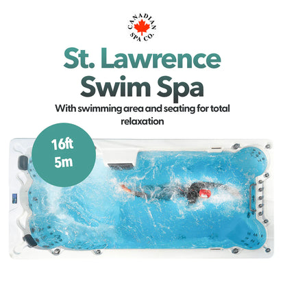 Canadian Spa 16ft Swim Spa 19HP-Jet 7-Person - XTrainer