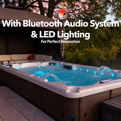 Canadian Spa Swim Spa Cover - St Lawrence 13ft/16ft/20ft (Coffee)