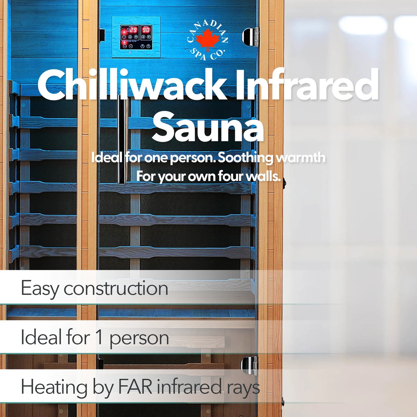 Canadian Spa Chilliwack 1 - Person Sauna W101.5 x D96.5 x H190.5cm
