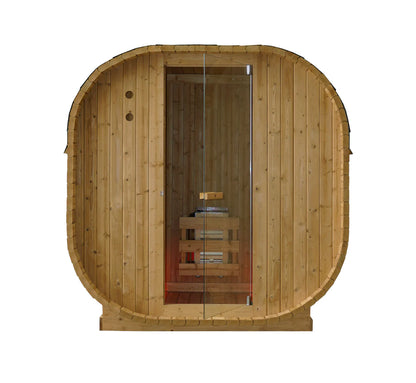 Canadian Spa Outdoor Oval Barrel Sauna Combination Infrared/ traditional 1842 x1200 x 1945mm