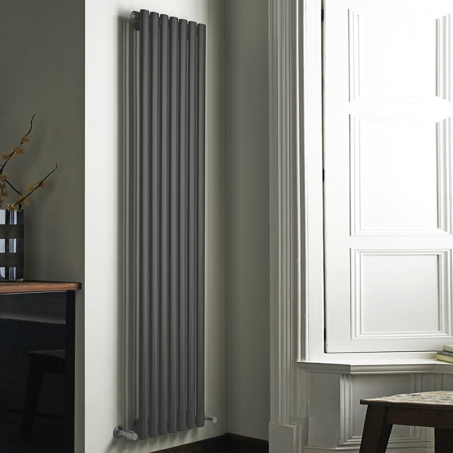 Aspen Vertical Double Anthracite 1600 x 420 Radiator