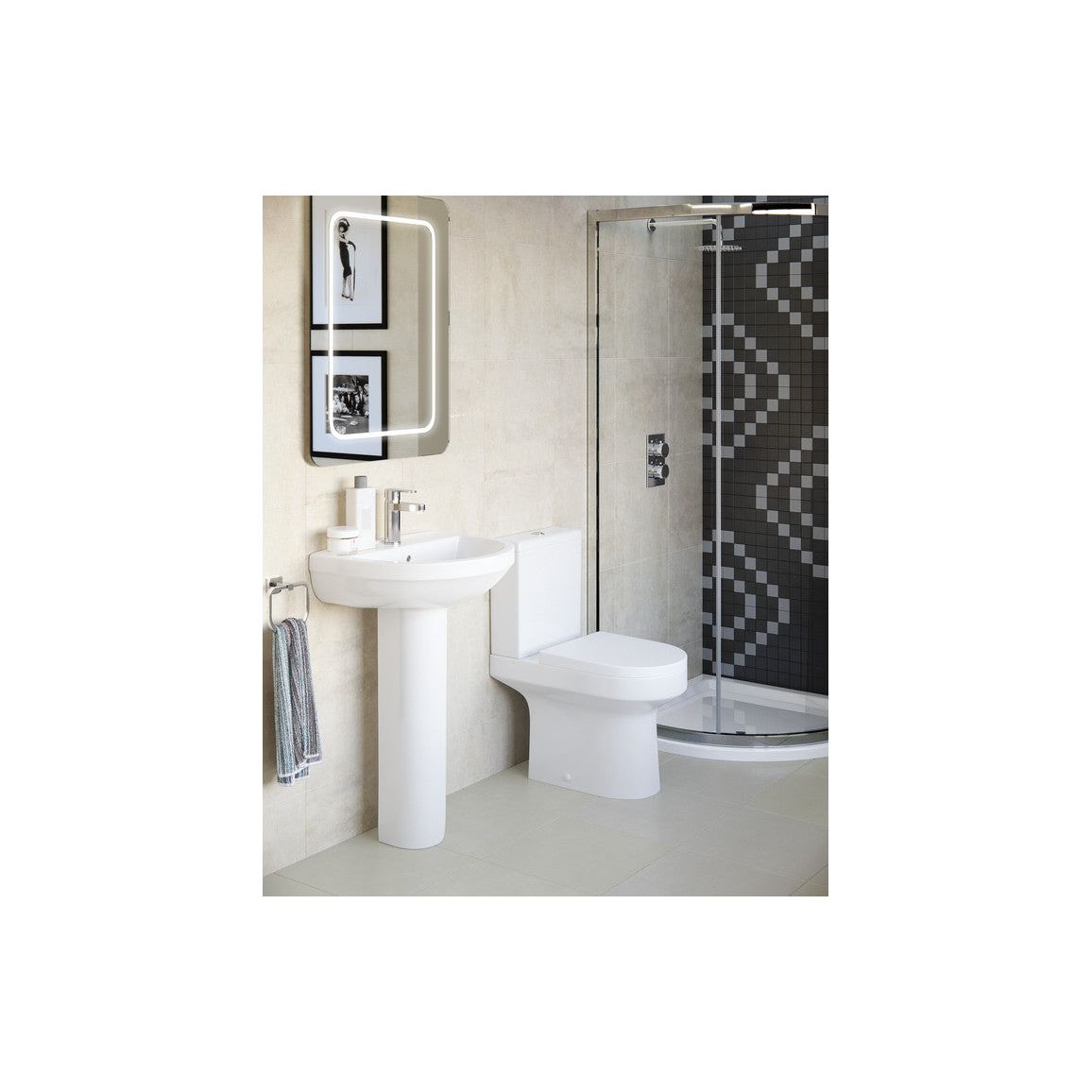 Floyer Close Coupled Fully Shrouded WC & Soft Close Seat