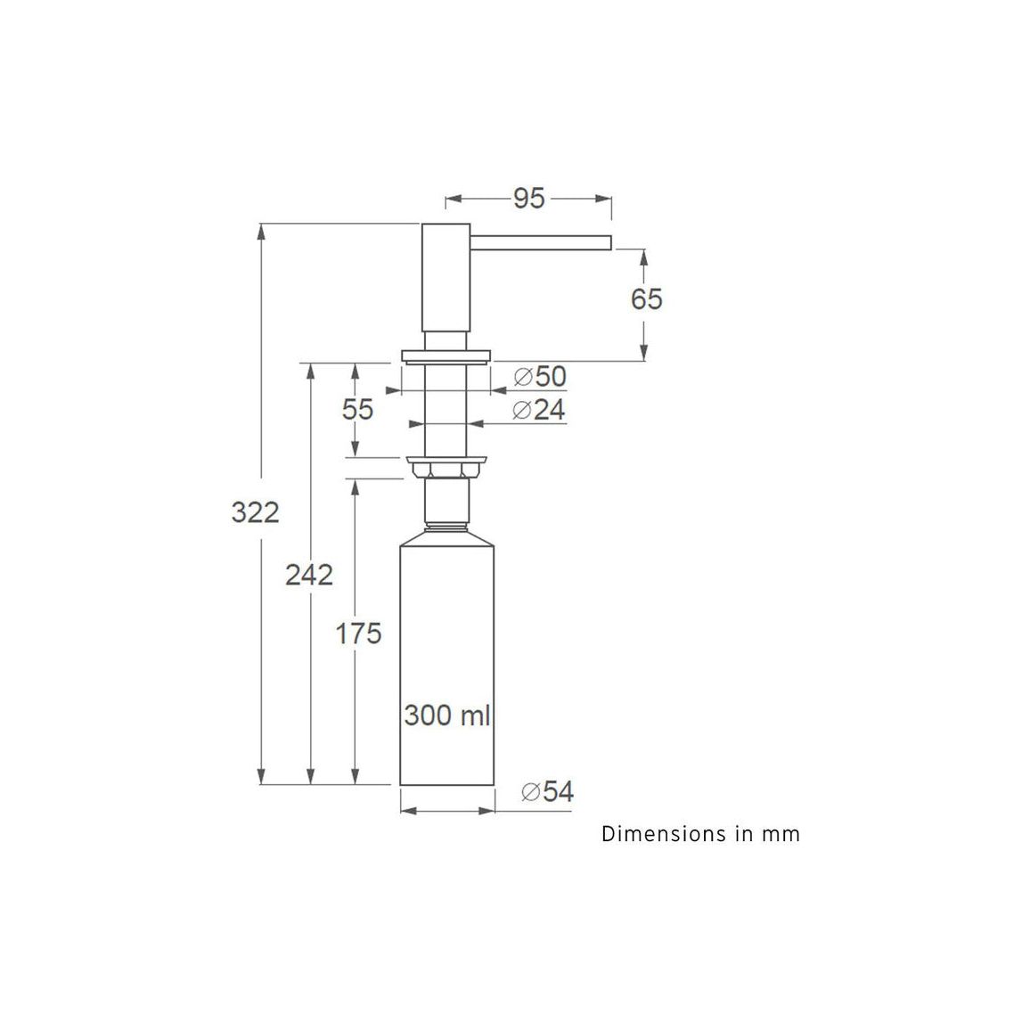 Dispensador de jabón InSinkErator - Terciopelo negro