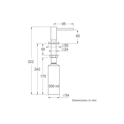 Dispensador de jabón InSinkErator - Terciopelo negro