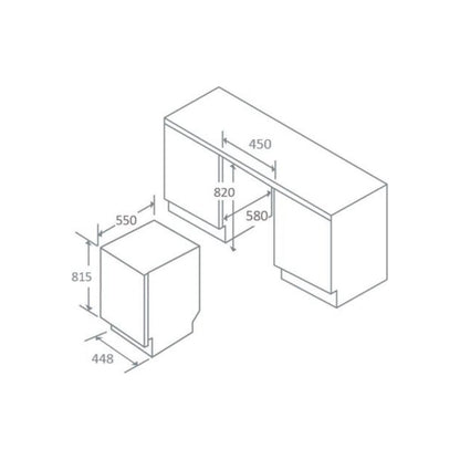 Prima PRDW300 F/I 10 Place Slimline Dishwasher