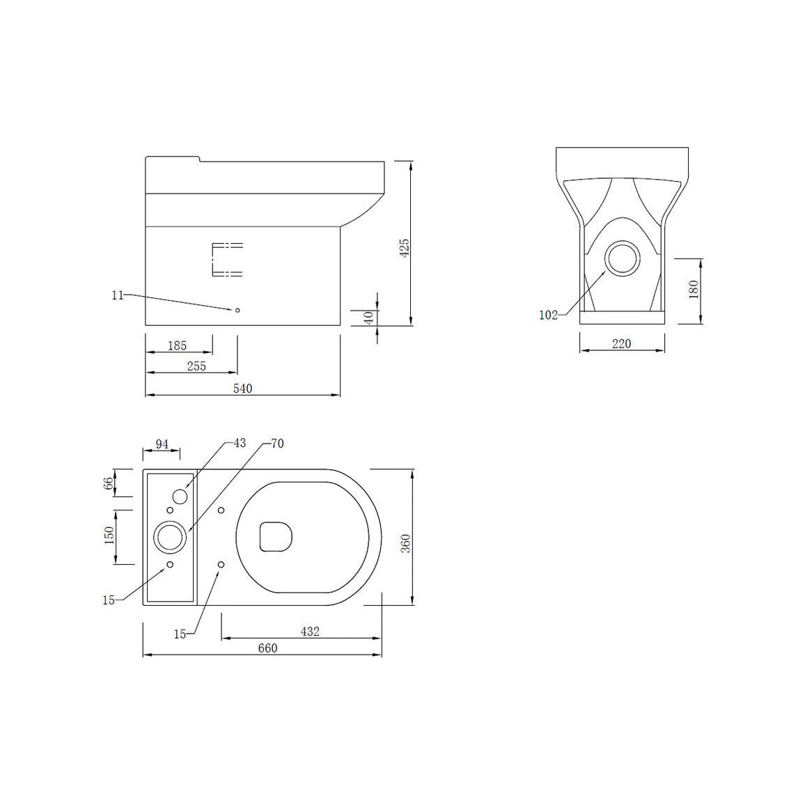 Floyer Close Coupled Fully Shrouded WC & Soft Close Seat