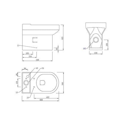 Floyer Close Coupled Fully Shrouded WC & Soft Close Seat