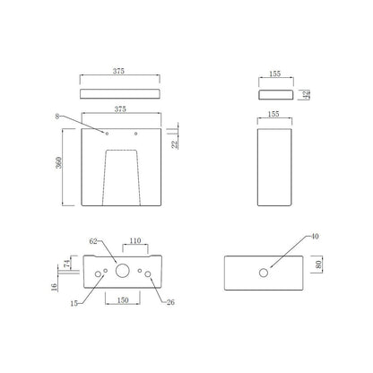 Floyer Close Coupled Open Back WC & Soft Close Seat