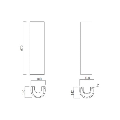 Floyer 500x390mm 1TH Lavabo et socle complet