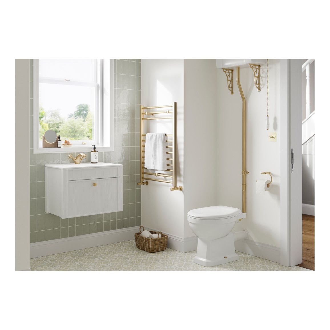 Lucia Soft Close Toilet Seat - Satin White Wood Effect