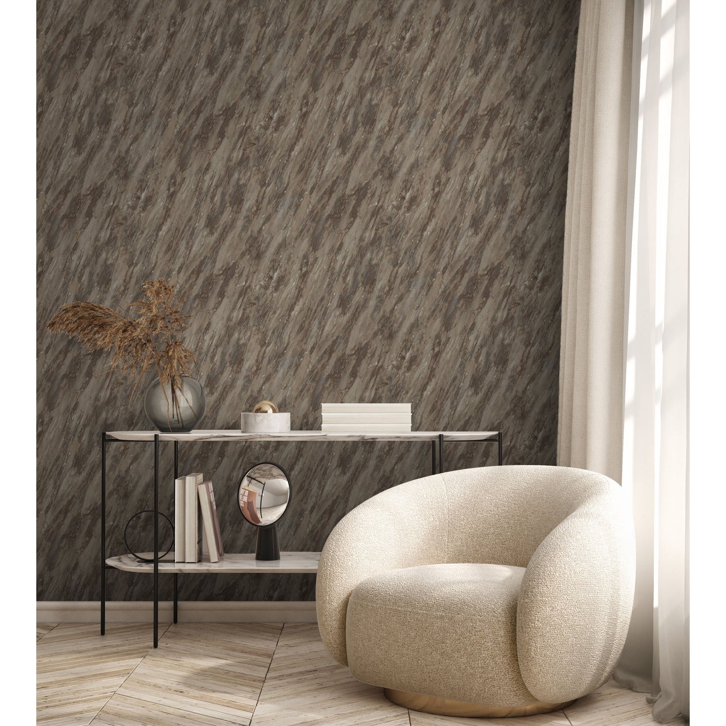 Papel pintado Muriva Venezia Mármol Taupe (M66308)