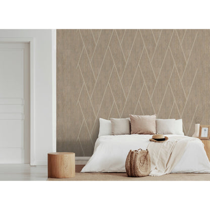 Muriva Cedar Geo Wallpaper