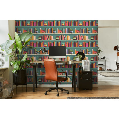 Muriva Modern Library Wallpaper