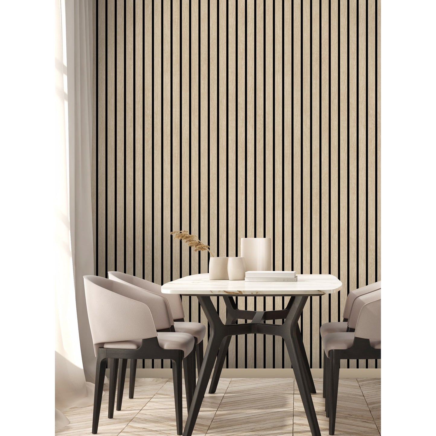 Muriva Wood Slats Wallpaper