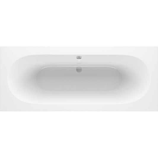 Nouvelle baignoire ronde double extrémité SUPERCAST 1700x750x550mm 0TH avec pieds