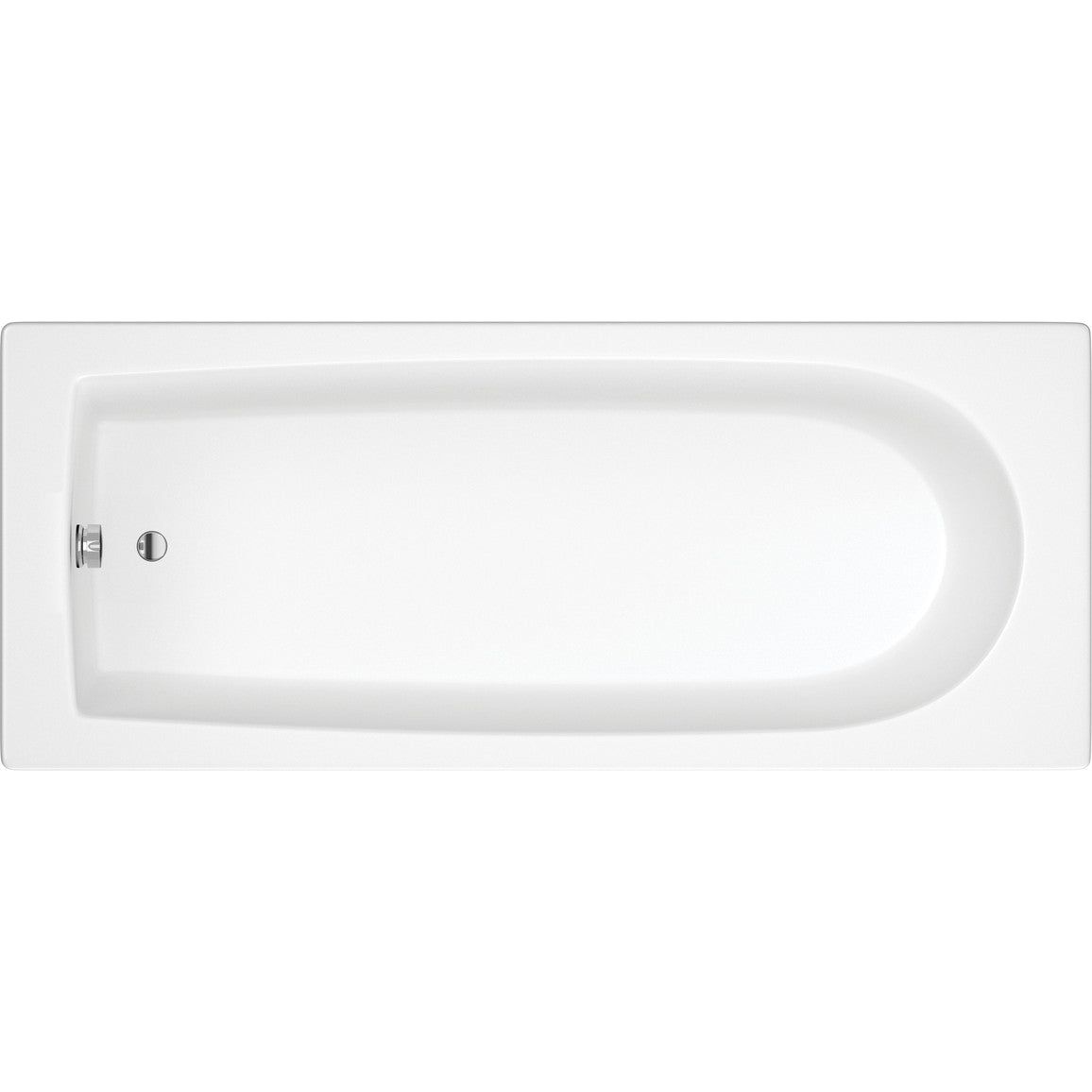 Nouvelle baignoire ronde simple extrémité SUPERCAST 1700x700x550mm 0TH avec pieds