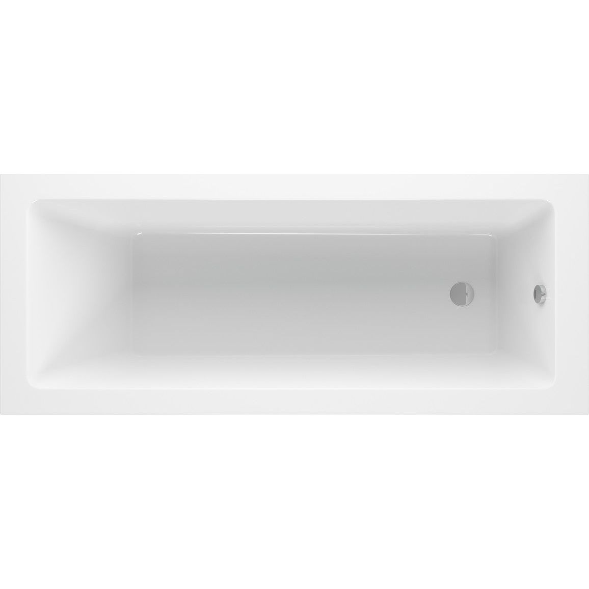 Ona Square Single End SUPERCAST 1700x750x550mm 0TH Bath w/Legs