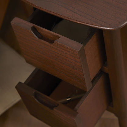 Norway Narrow Walnut Bedside Table