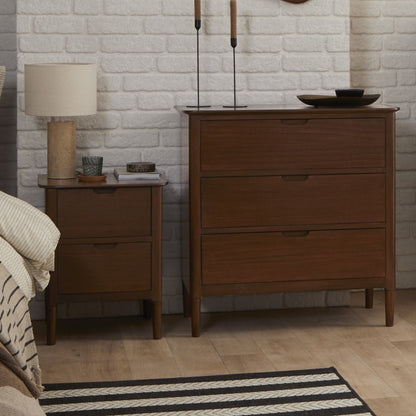 Norway Walnut Wooden Bedside Table