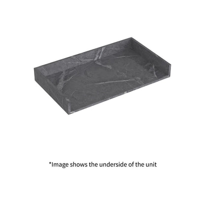 Hayes 600mm Wall Hung Basin Shelf - Grey Marble