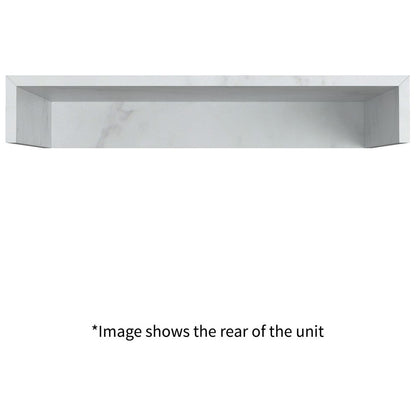 Hayes 800mm Wall Hung White Marble Basin Shelf & Chrome Bottle Trap