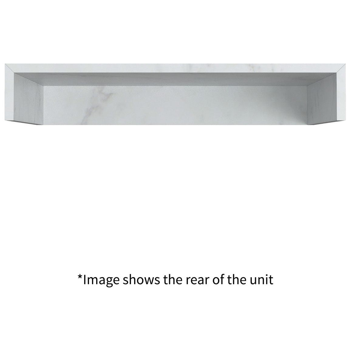 Hayes 600mm Wall Hung Basin Shelf - White Marble