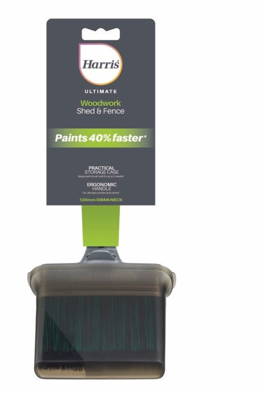 Harris Ultimate Shed Fence Swanneck Paint Brush