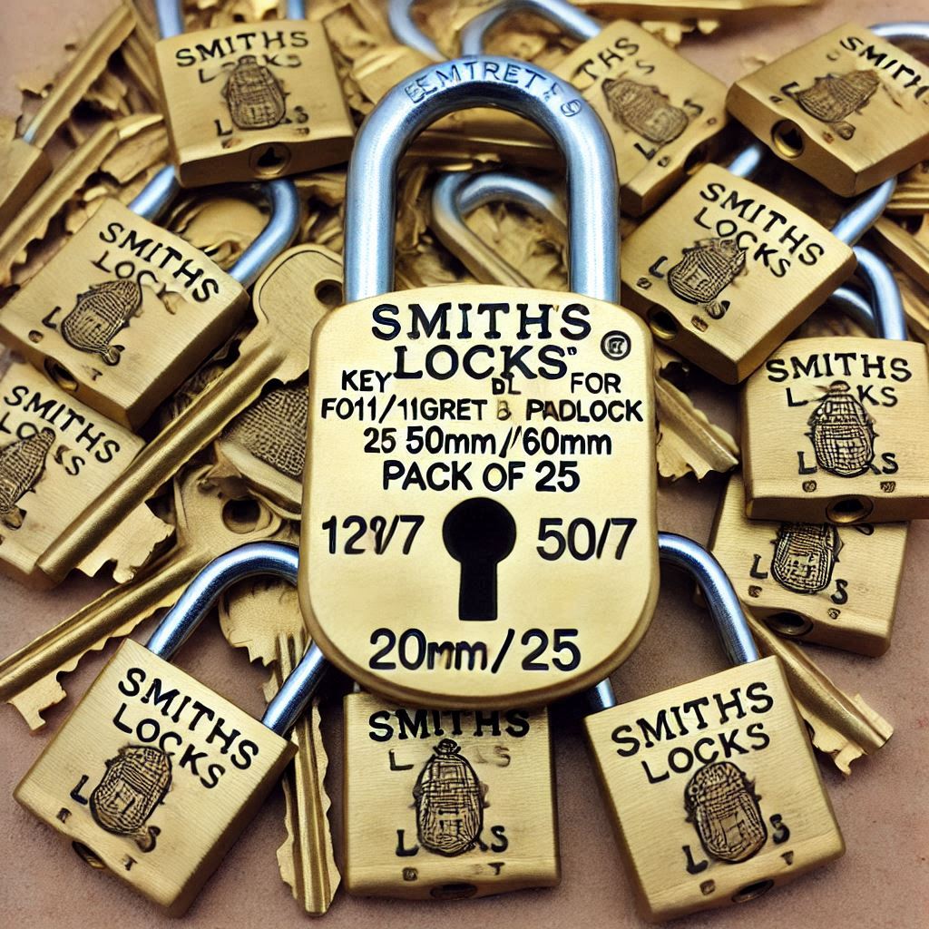 Smiths Locks Key Blank for 1136/7 Egret Brass Padlock (25) 50MM/60MM - Pack of 25